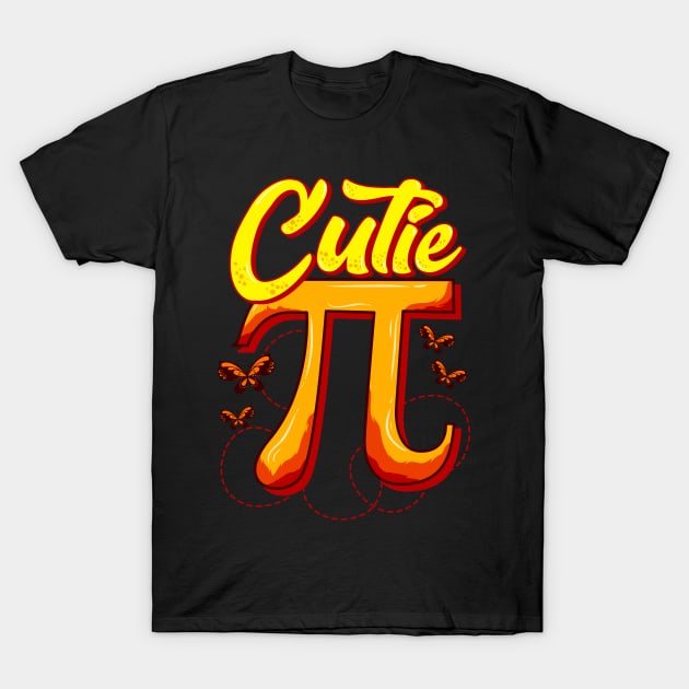 Cute & Funny Cutie Pi Math Pie Butterfly Math Pun T-Shirt by theperfectpresents